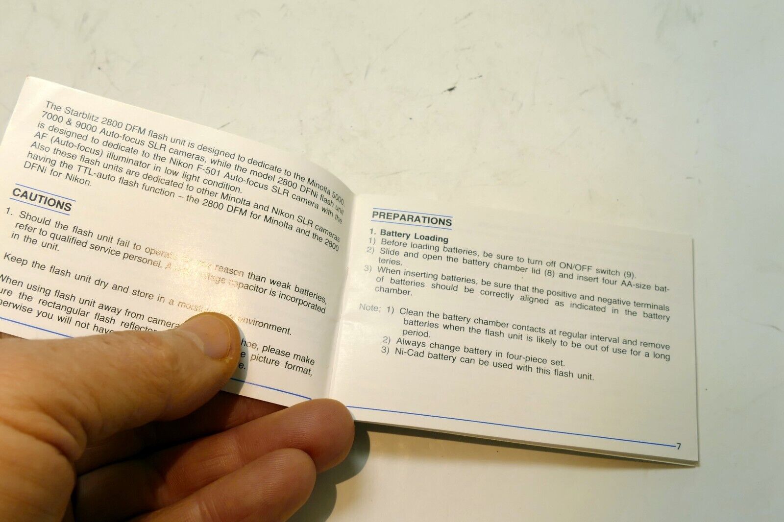 Starblitz 2800 DFM DFNi Flsh instruction manual guide