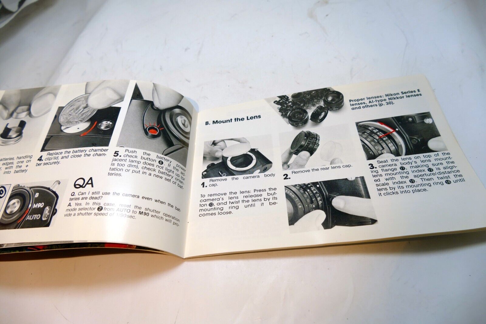 Nikon EM Camera Instructions manual guide English EN - vintage