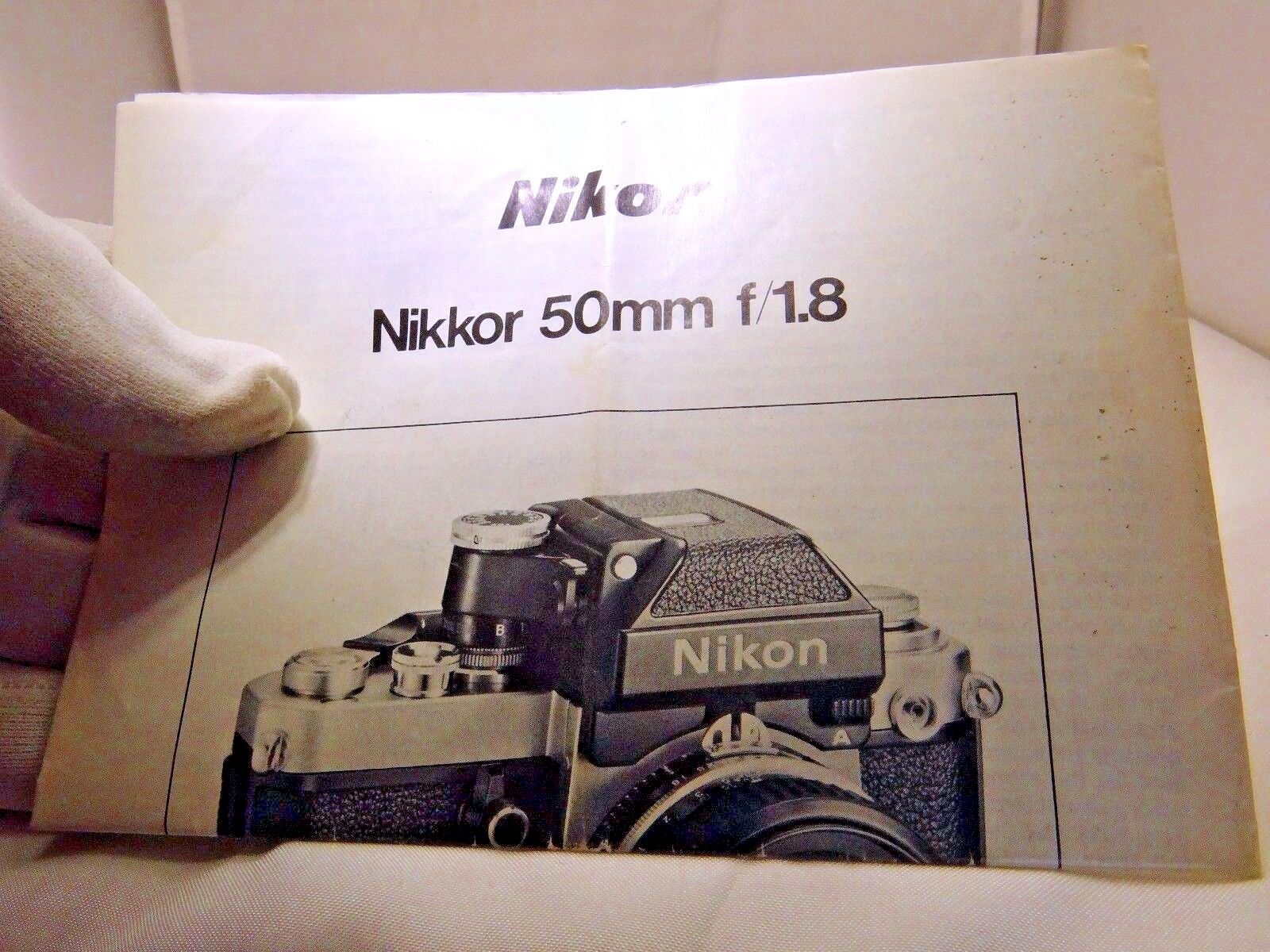Nikon Nikkor 50mm f1.8 Ai Lens instruction Owners Manual Guide (EN) English