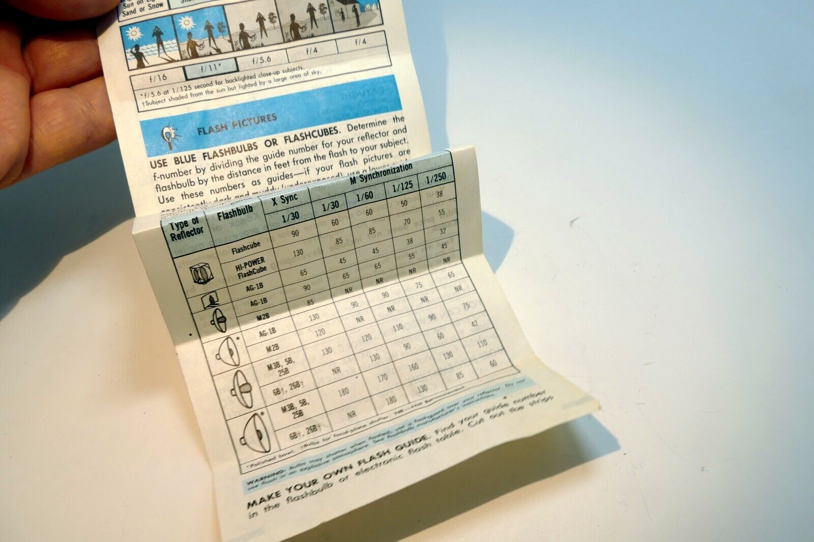 Kodak II 35mm Film ASA 100 Daylight Instruction guide manual EN 1970's