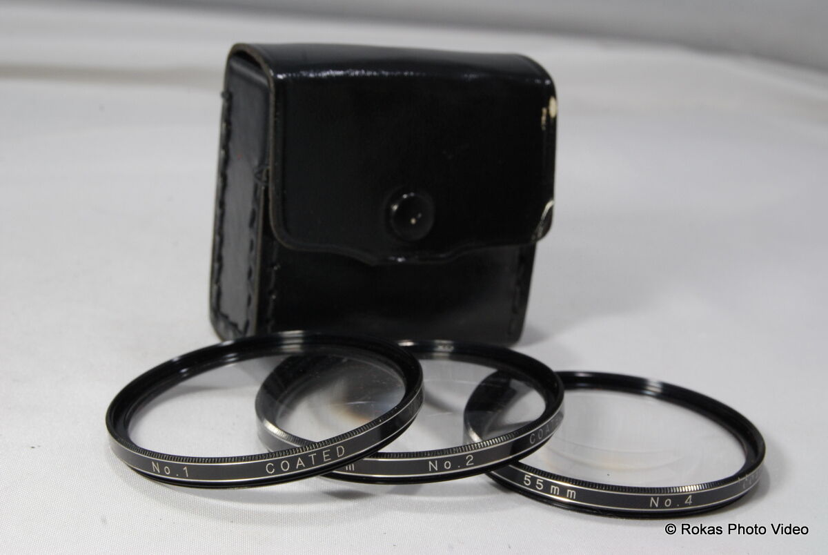 Vivitar 55mm +1, +2, +4  Filter macro close-up lens set