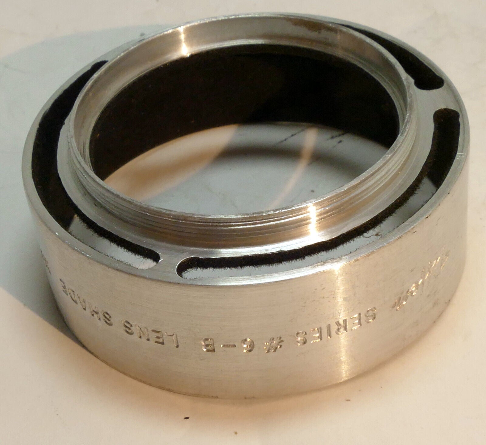 VENTED Tiffen 44.5mm  Lens Hood / Shade Metal threaded  telephoto 6-B VI series