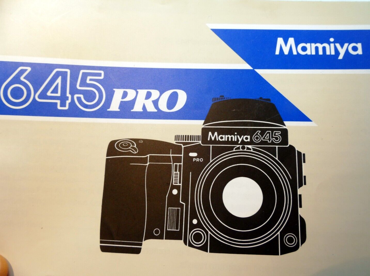 Mamiya 645 PRO motor drive  Instruction Manual Guide