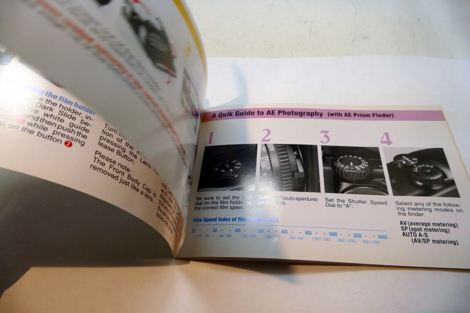 Mamiya 645 PRO Camera HANDY POCKET GUIDE Instruction Manual - concise