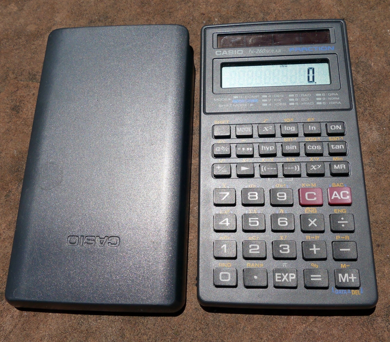 CASIO fx-260 Super Solar Scientific Fraction Trigonometry Calculator - mint