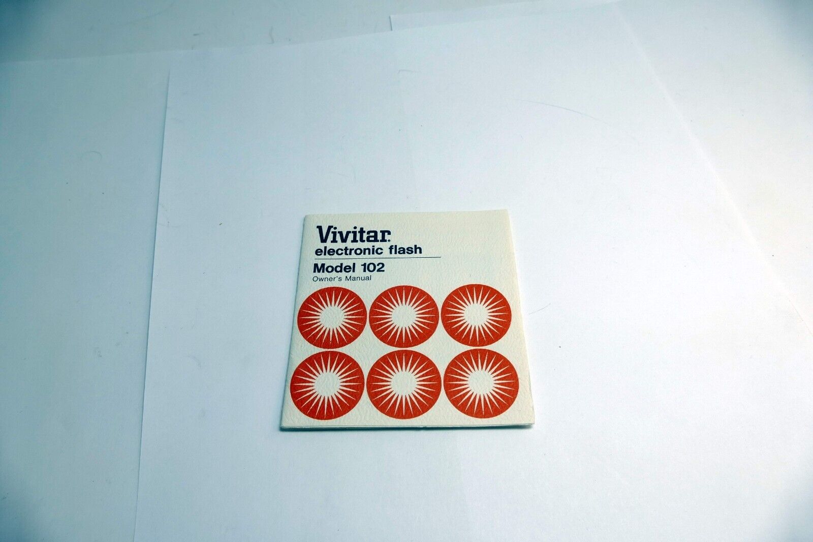 Vivitar Model 102 Flash  Instruction Manual / User Guide EN - genuine OEM