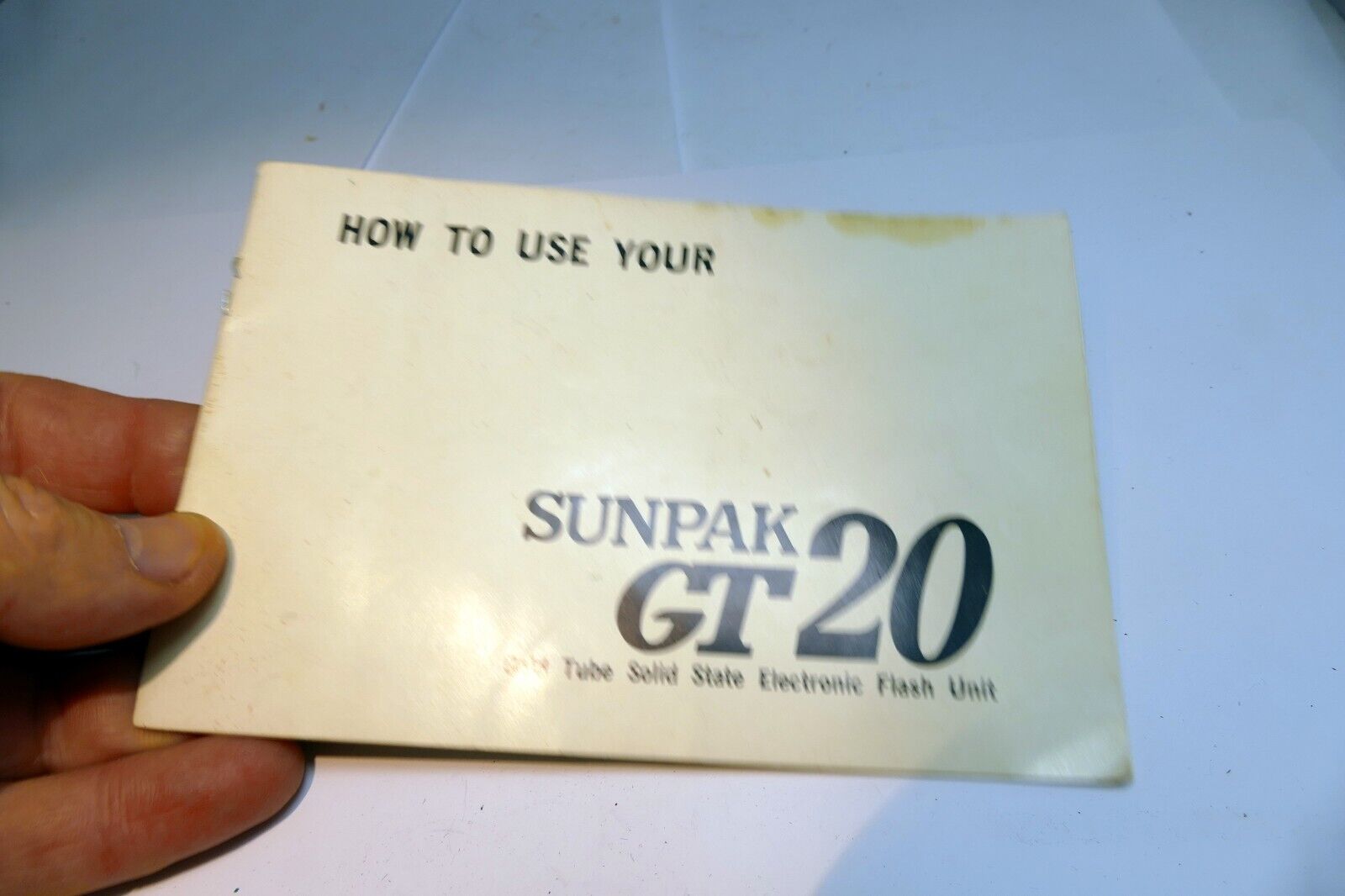 Sunpak GT 20 Flash  Guide  Book manual  how to use