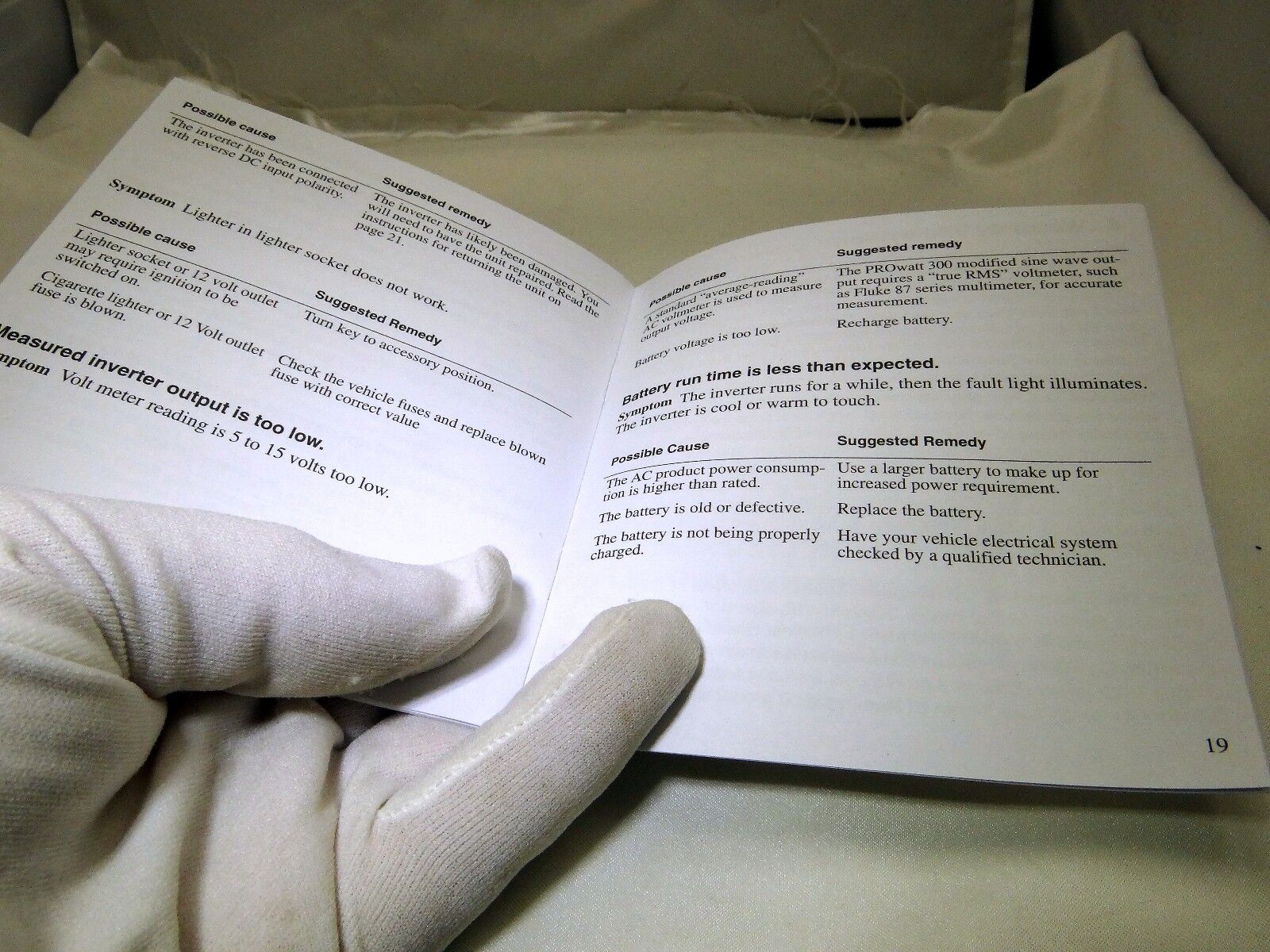 PROWatt 300 DC to AC Power Inverter Owner  Manual Guide English EN