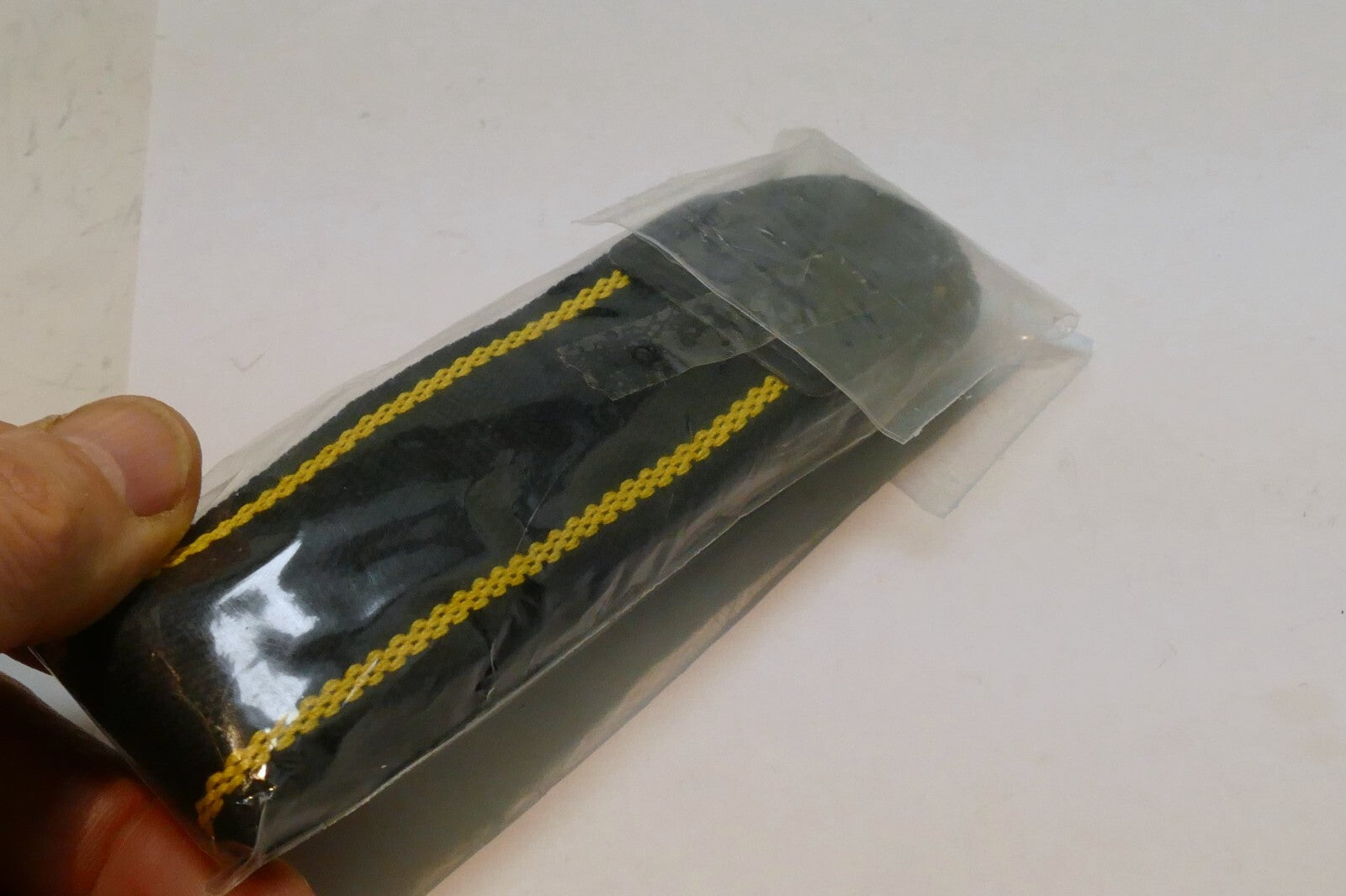 4cm wide Camera Neck Strap Yellow-Black Stripes - New