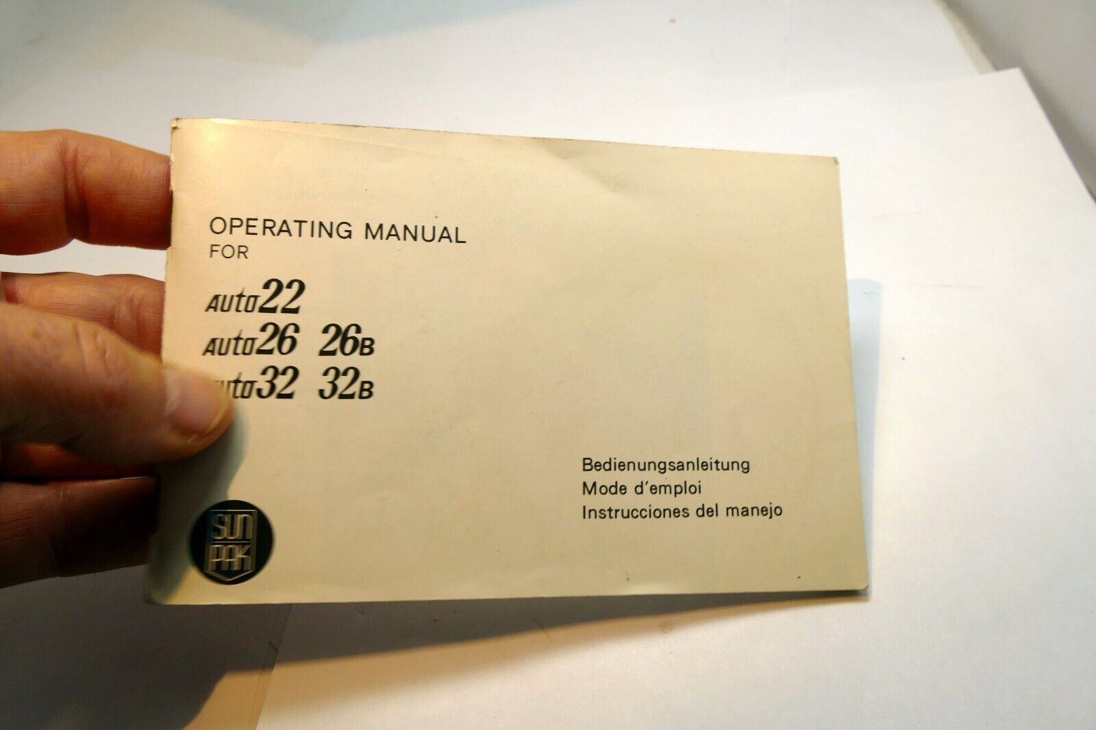 Sunpak Auto 22 26 32 flash Instruction Manual Guide (E) English ES FR