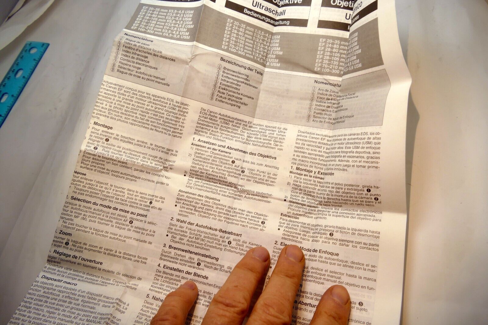 Canon 28-105mm EF Ultrasonic Lens guide 100-300mm USM Brochure