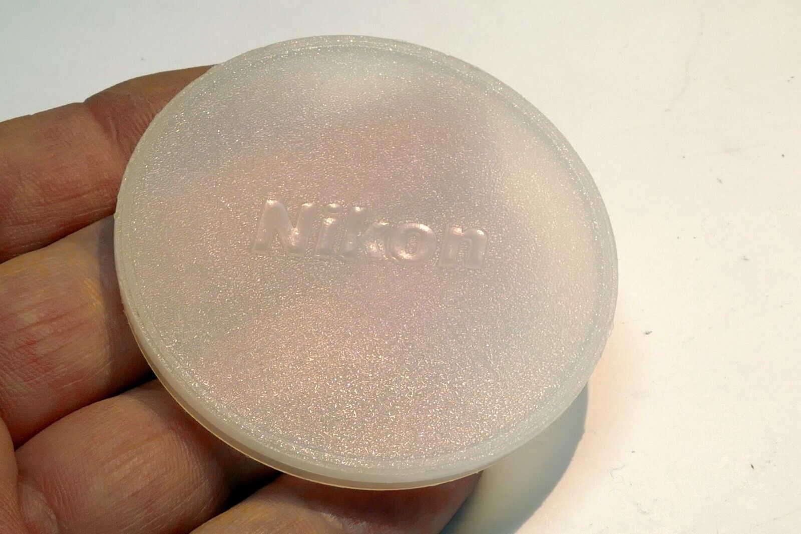 Nikon F White Camera Dust Cap slip on type - vintage