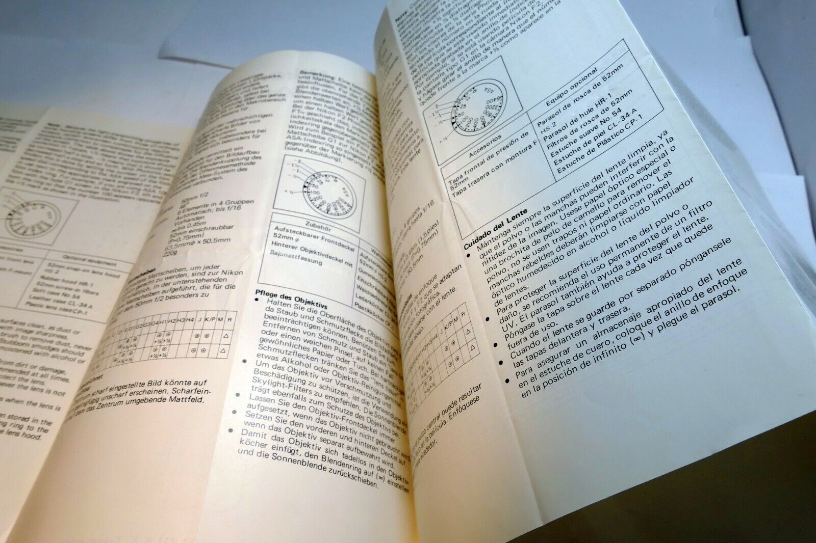 Nikon Nikkor 50mm f2 Lens  Brochure Guide specifications