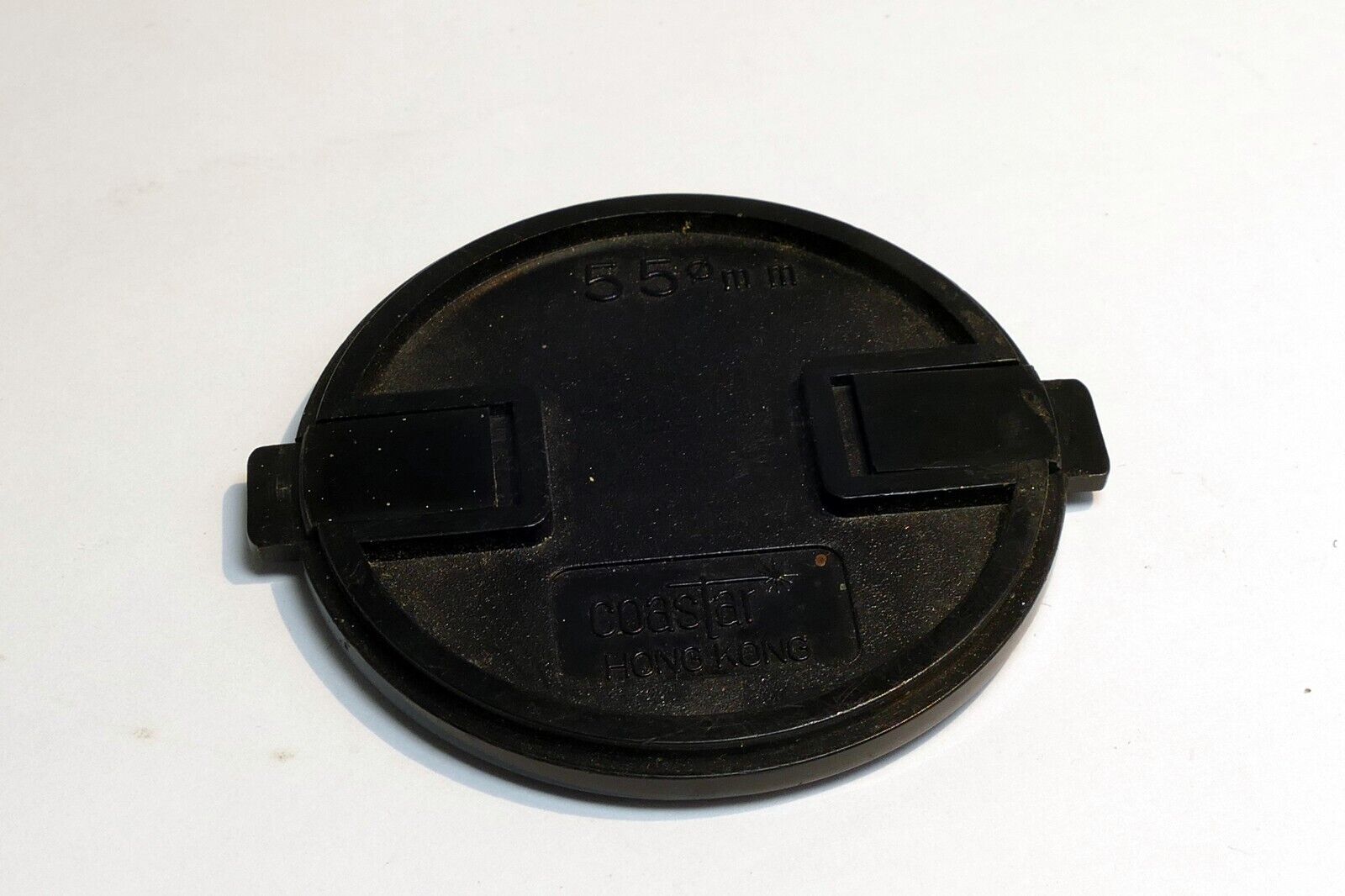 55mm Lens Front  Cap   for  camera lens photo  made in Hong Kong vintage