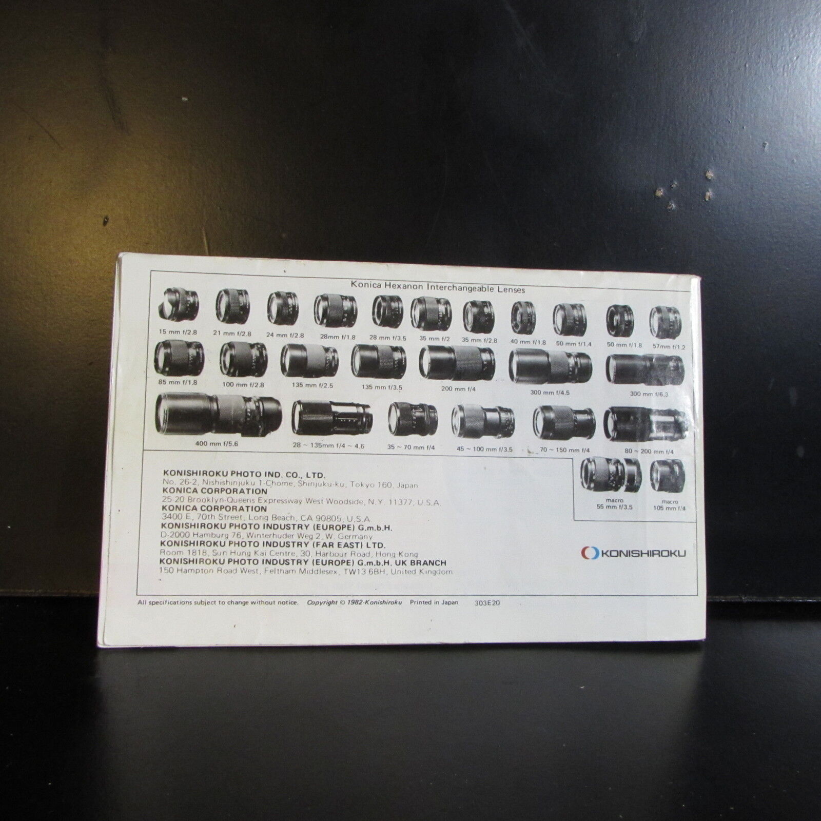 Used Konica FT-1 Motor Camera Owners Guide Manual O401620