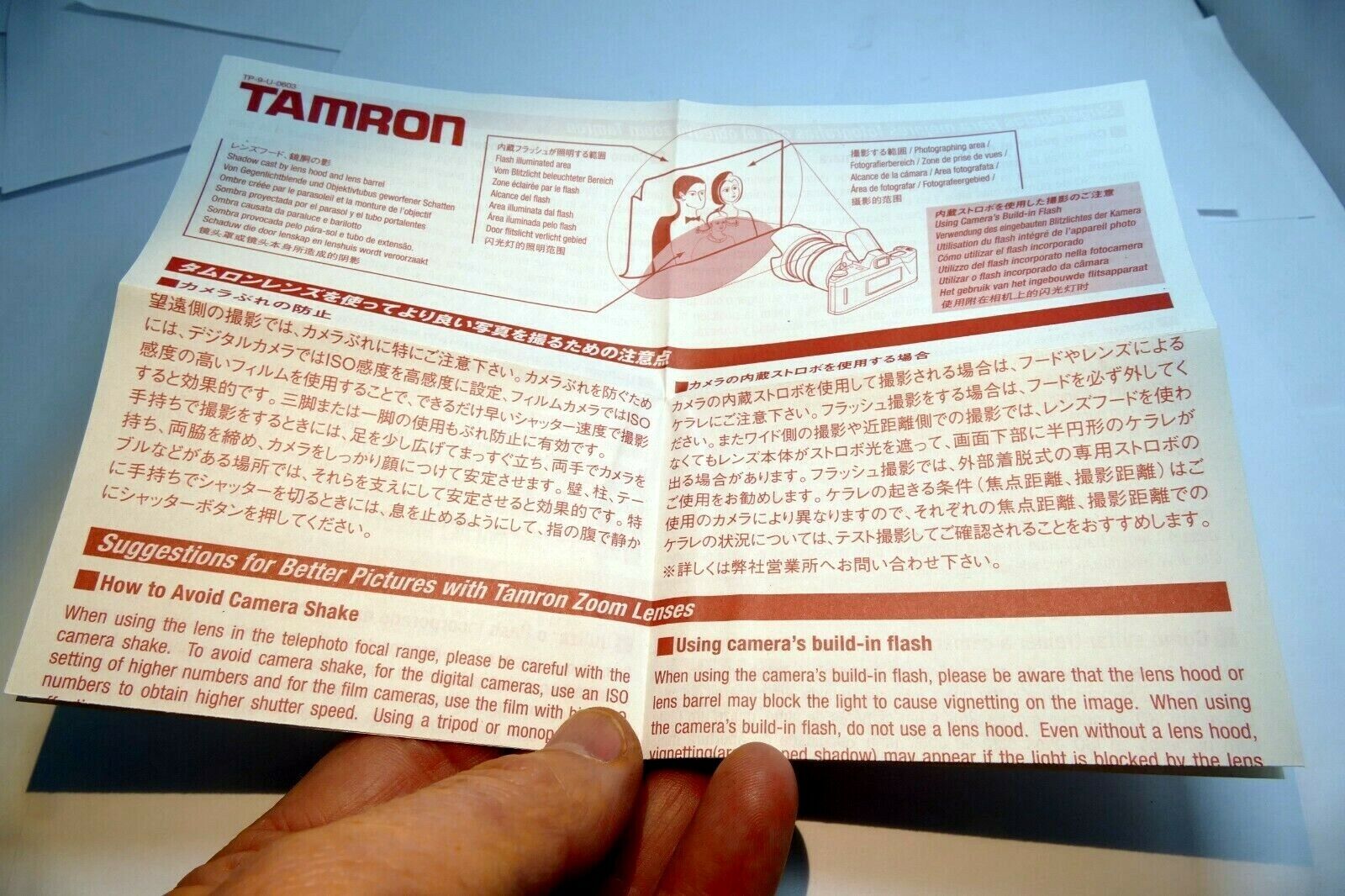 Tamron Picture framing suggestions for zoom lenses Instruction Manual Guide