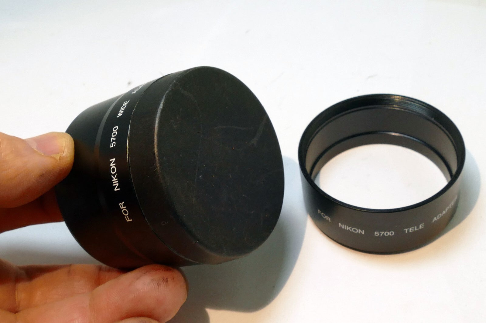 Ring Lens Adapter  Coolpix 5700 wide angle and Telephoto set from 54mm to 52mm