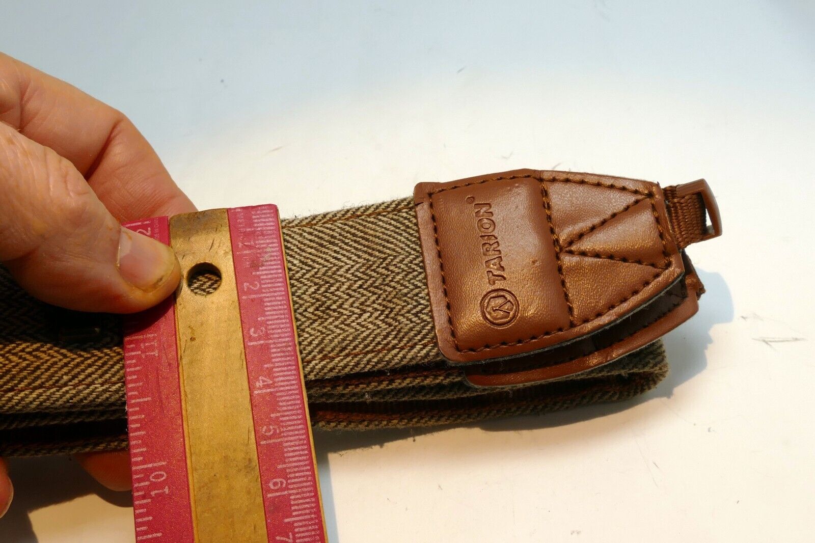 Tarion 4cm wide Camera Shoulder neck Strap Brown tweed western retro