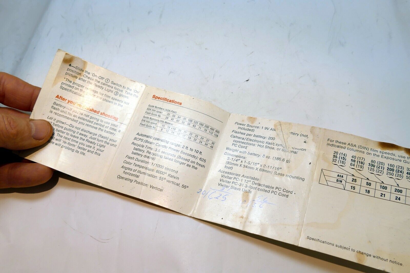 Vivitar Auto 200 model flash  Instructions manual guide English EN