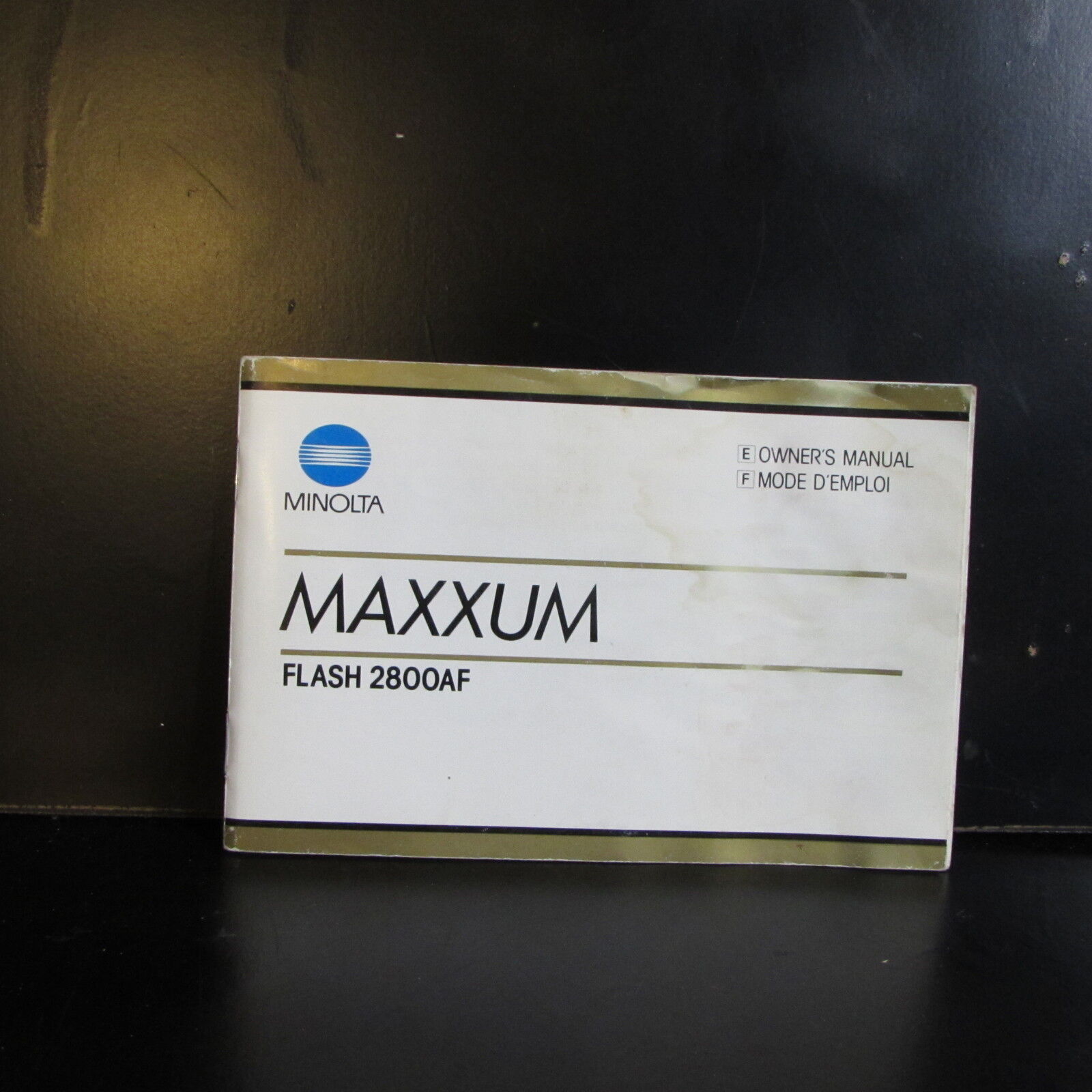 Used Minolta Maxxum Flash 2800 AF Owners Guide Instruction Manual English French