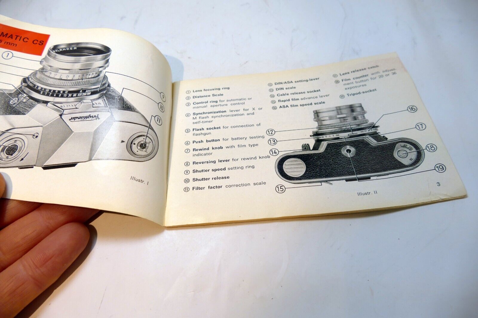 Voigtlander Ultramatic CS  Camera Guide Booklet/Manual  English EN