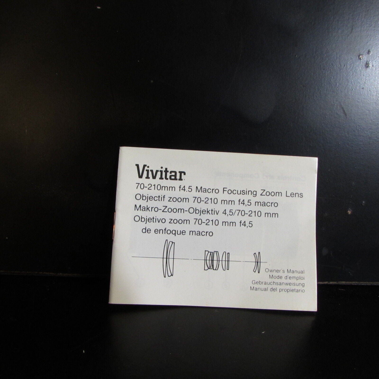 Used Vivitar 70-210mm f 4.5 Macro Focusing Zoom Lens Manual Guide O401320