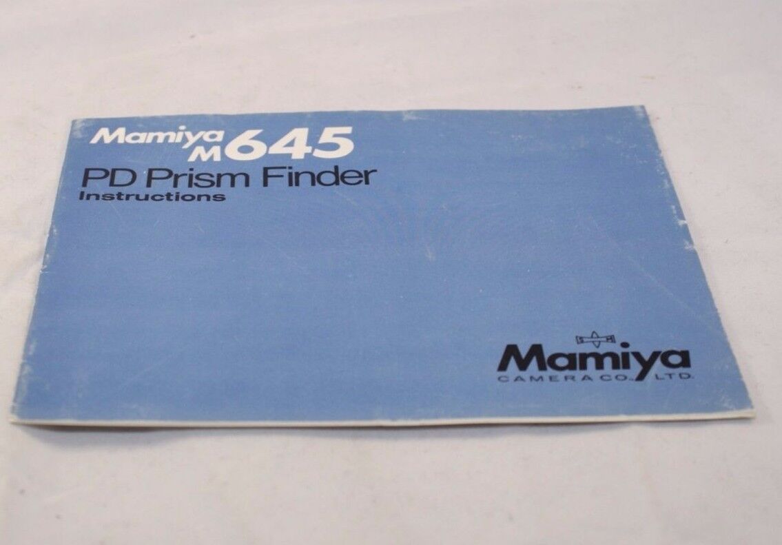 Mamiya Camera M645 PD Prism Finder Instruction Manual guide (EN)