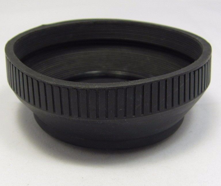 Used Unknown Brand 62mm Collapsible Rubber screw in Lens Hood N102007