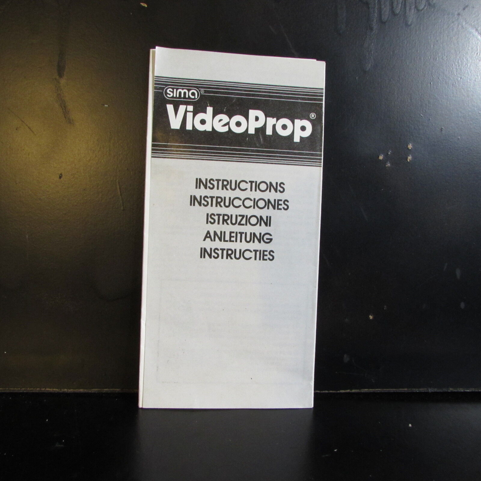 Used Sima VideoProp Instruction  Manual O401622