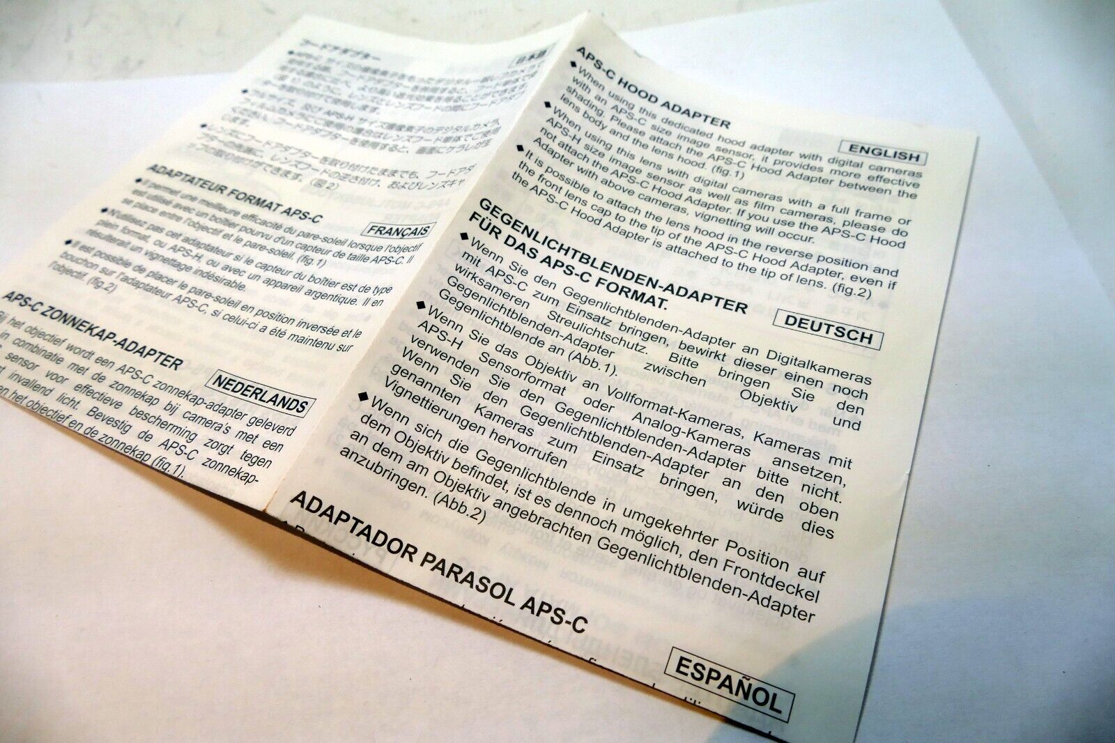 Sigma APS-C Hood Adapter  Lens Manual GUIDE