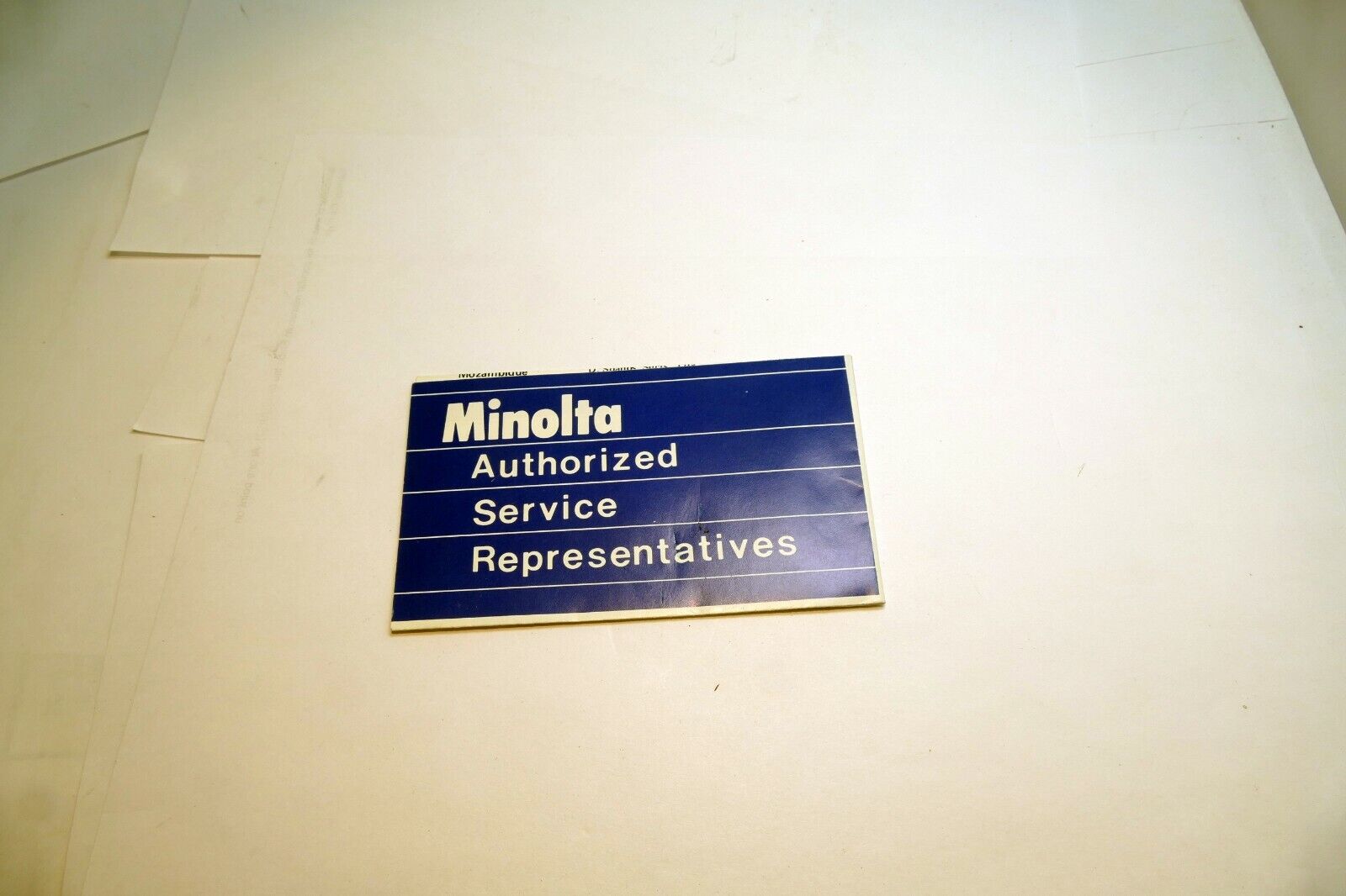 Minolta Authorized Service Representatives brochure  vintage 1980's