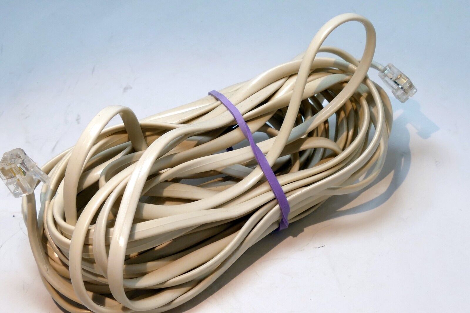 Telephone Phone Line Flat Cable 25 Feet RJ11 modular 6P4C 4Wire