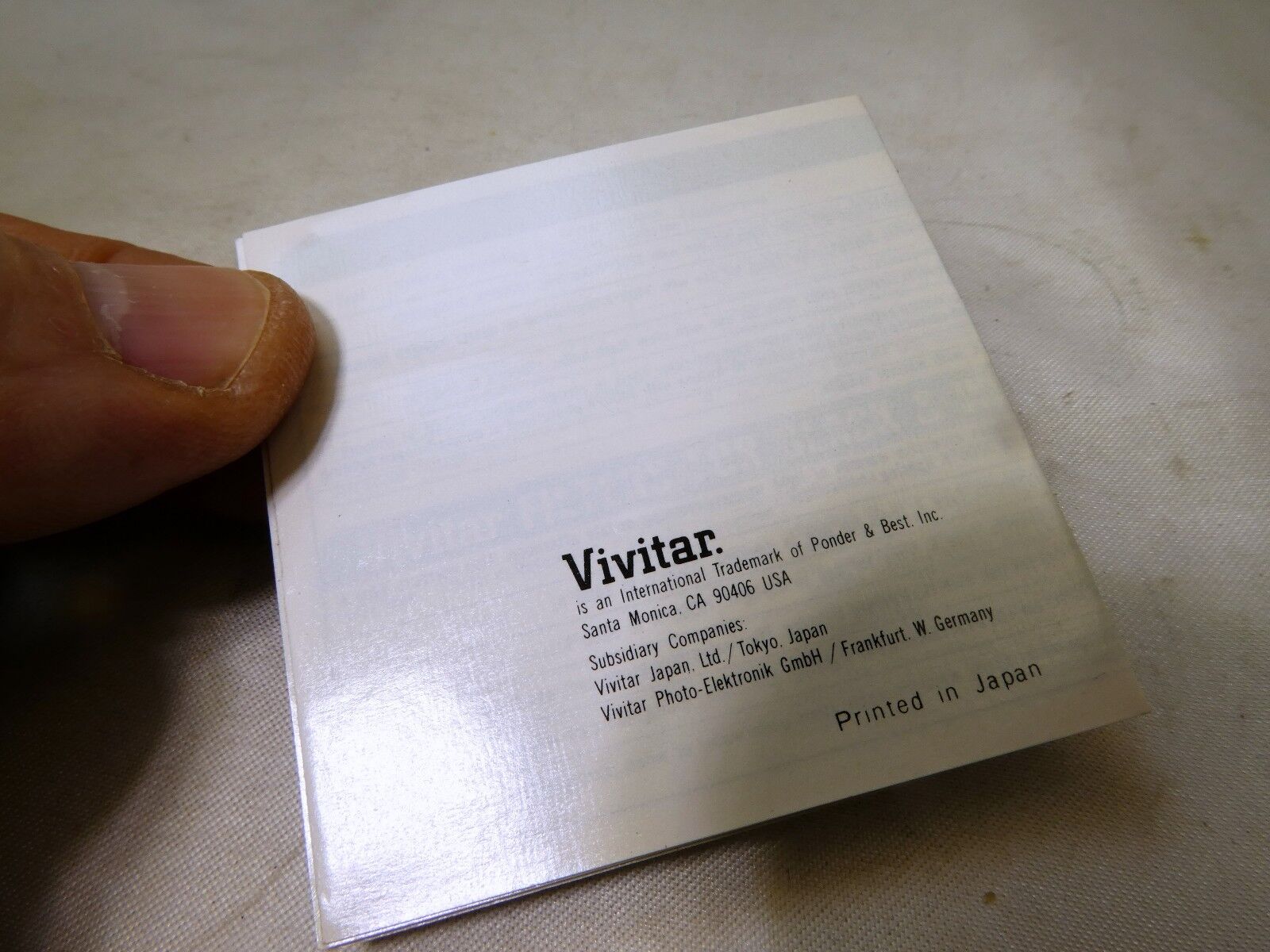 Vivitar lens filter  International Brochure  vintage 1070's