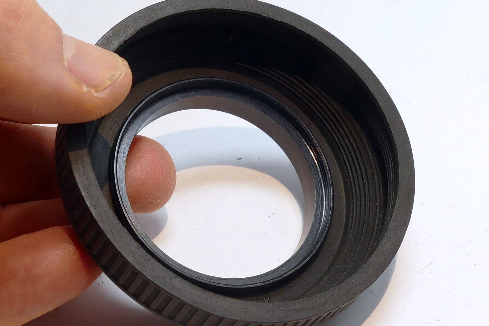 49mm Double Threaded Rubber Lens Hood Shade collapsible  for Normal 50mm lenses