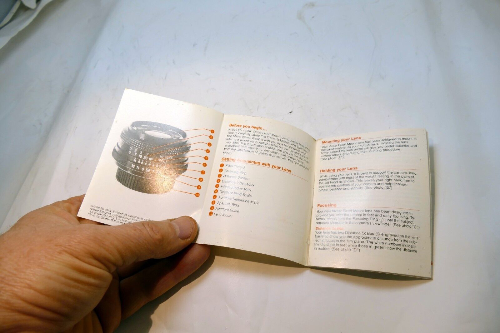 Vivitar 35mm f2.8 and 28mm f2.8 Lens  Instructions manual guide English EN