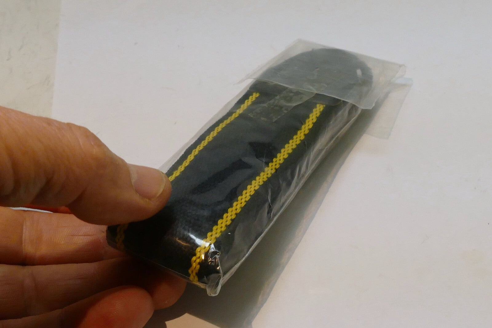 4cm wide Camera Neck Strap Yellow-Black Stripes - New