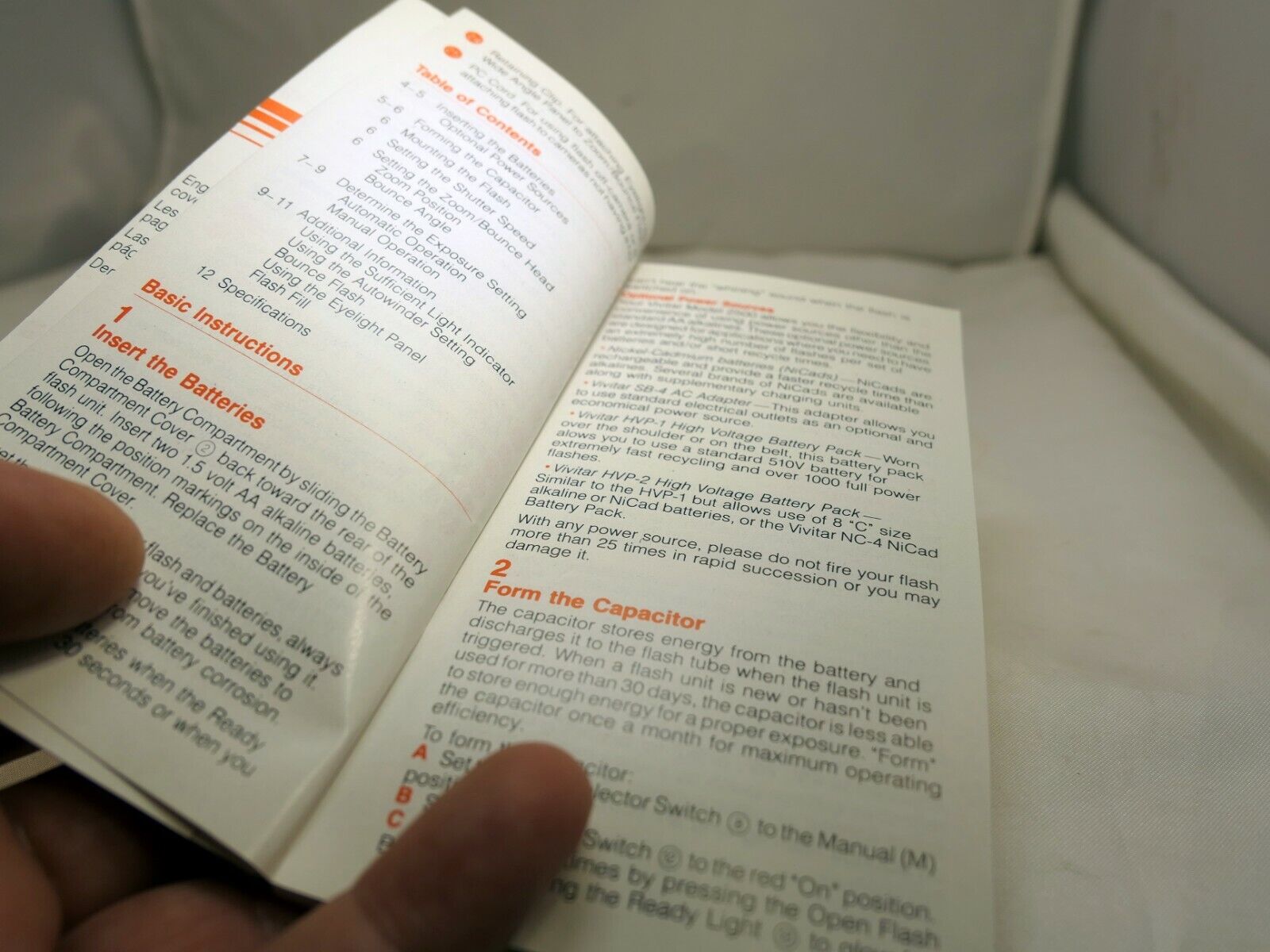 Vivitar 2500 Flash  Manual instructions guide English Francais Espanol