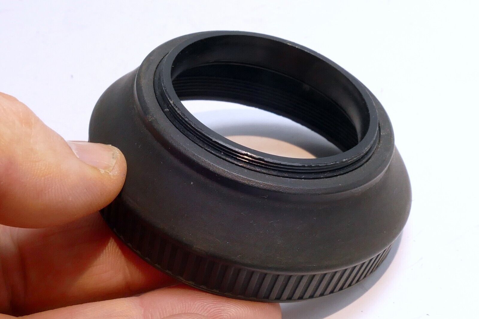 49mm Double Threaded Rubber Lens Hood Shade collapsible  for Normal 50mm lenses