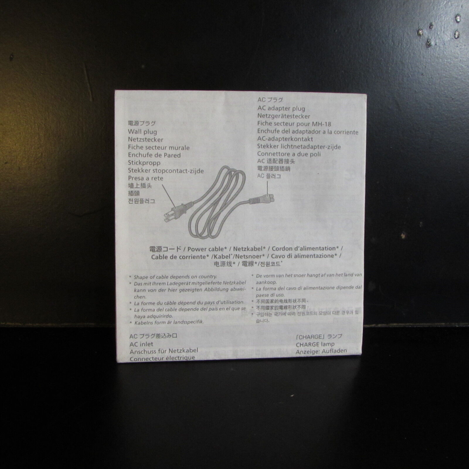 Used Nikon MH - 18 Camera AC adapter charger guide Manual O401412