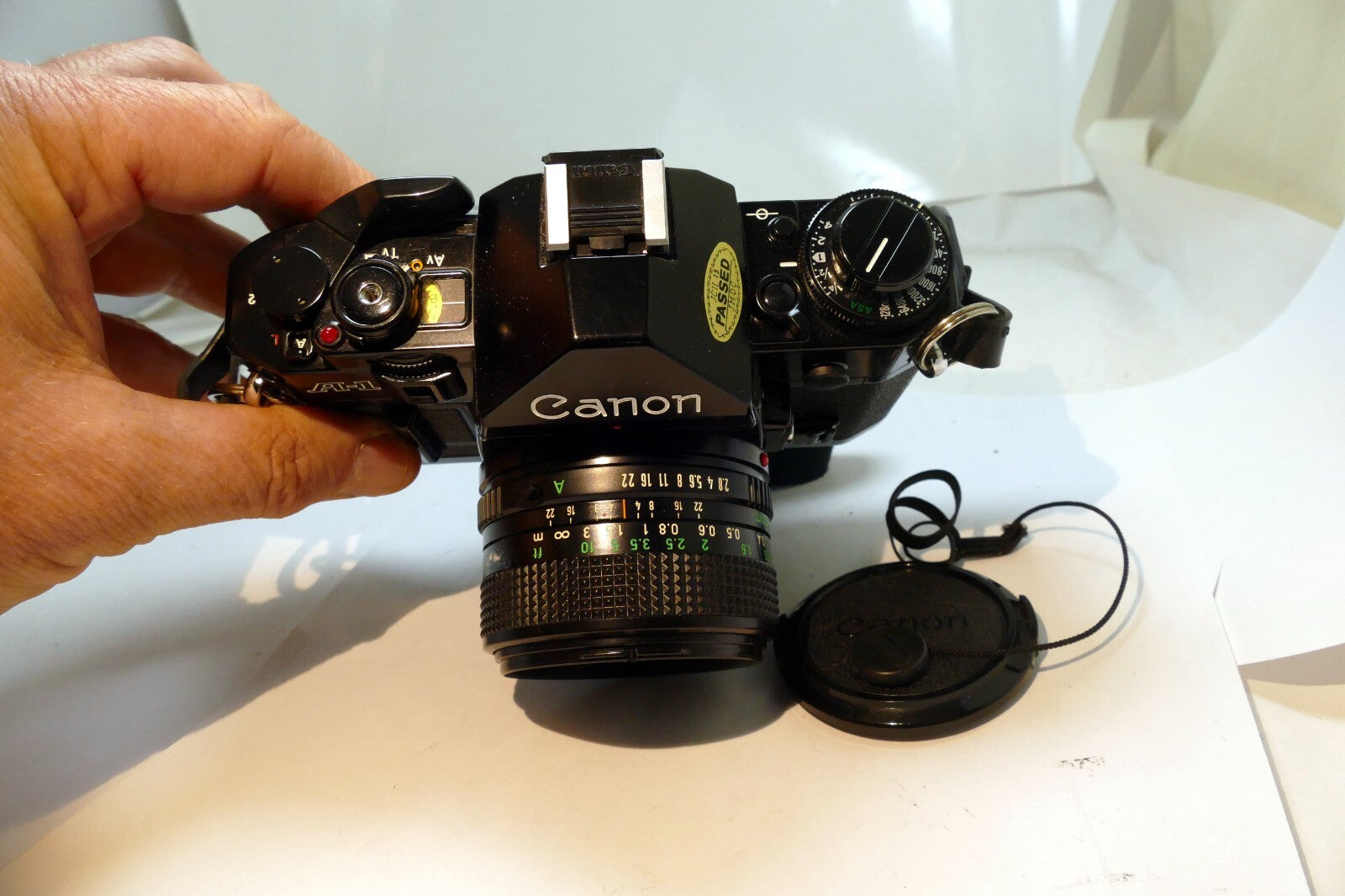 Canon A-1 35mm SLR Film Camera w/ new FD 28mm F2.8 Wide Lens outfit kit