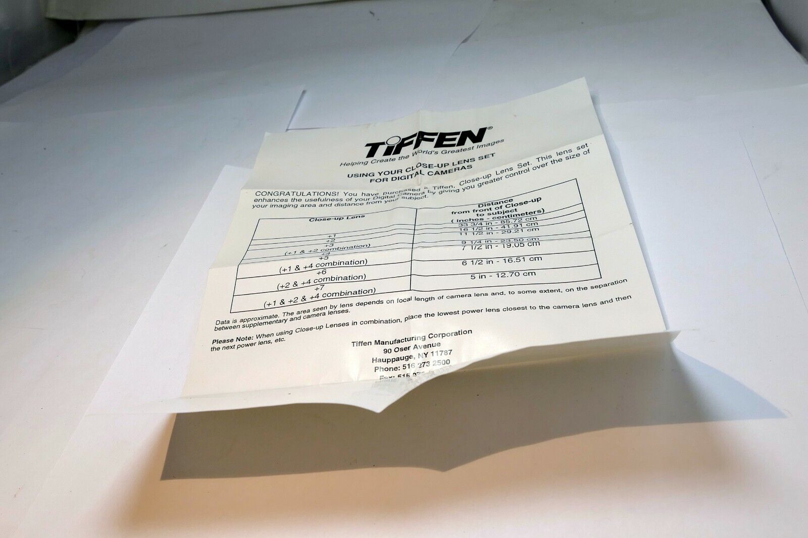 Tiffen Using Your Close-up Lens set filter sales brochure