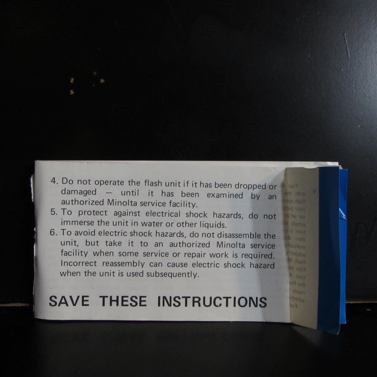 Used Minolta Auto 280PX flash user guide manual english O402051