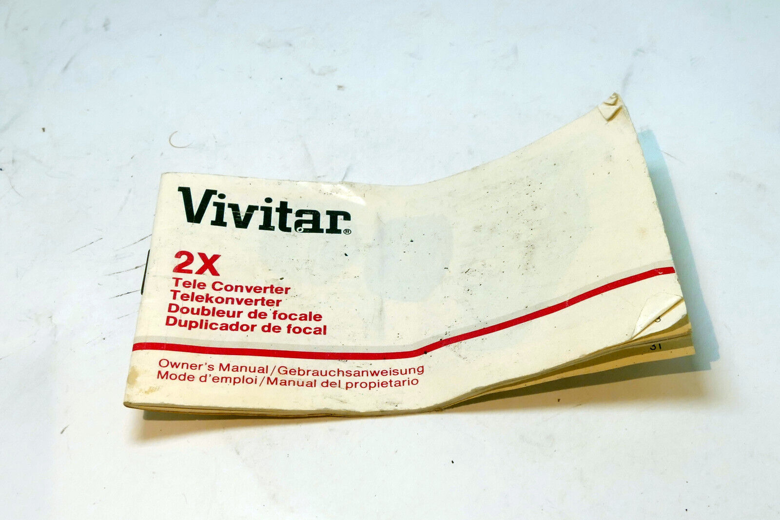 Vivitar 2X teleconverter  Lens Guide Owner's Manual Book English 1981 MD AI FD