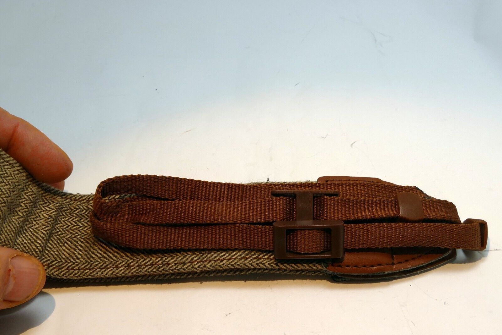 Tarion 4cm wide Camera Shoulder neck Strap Brown tweed western retro