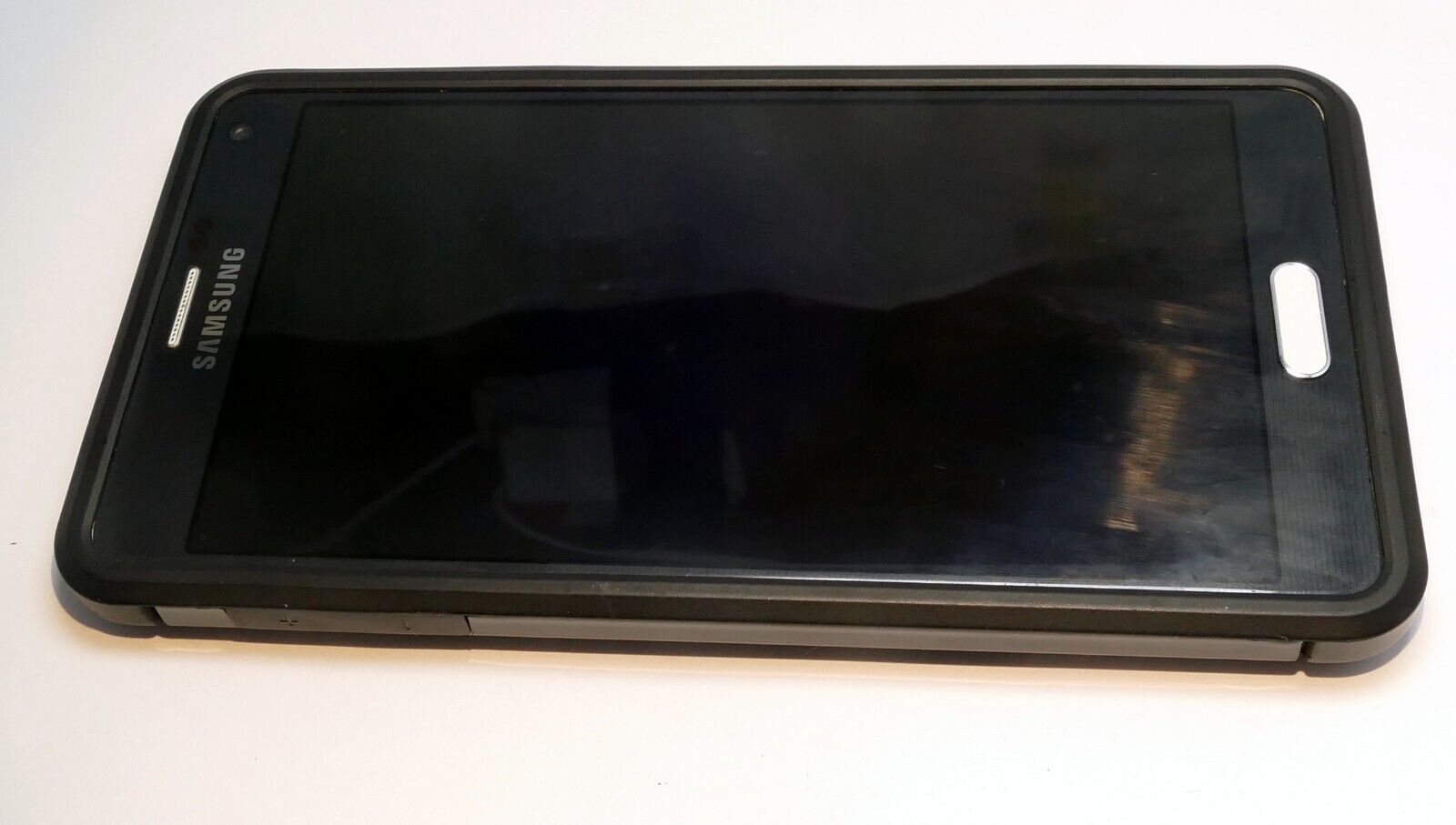 Good Black Samsung Galaxy Note 4 SM-N910A AT&T Android Smartphone white with cas