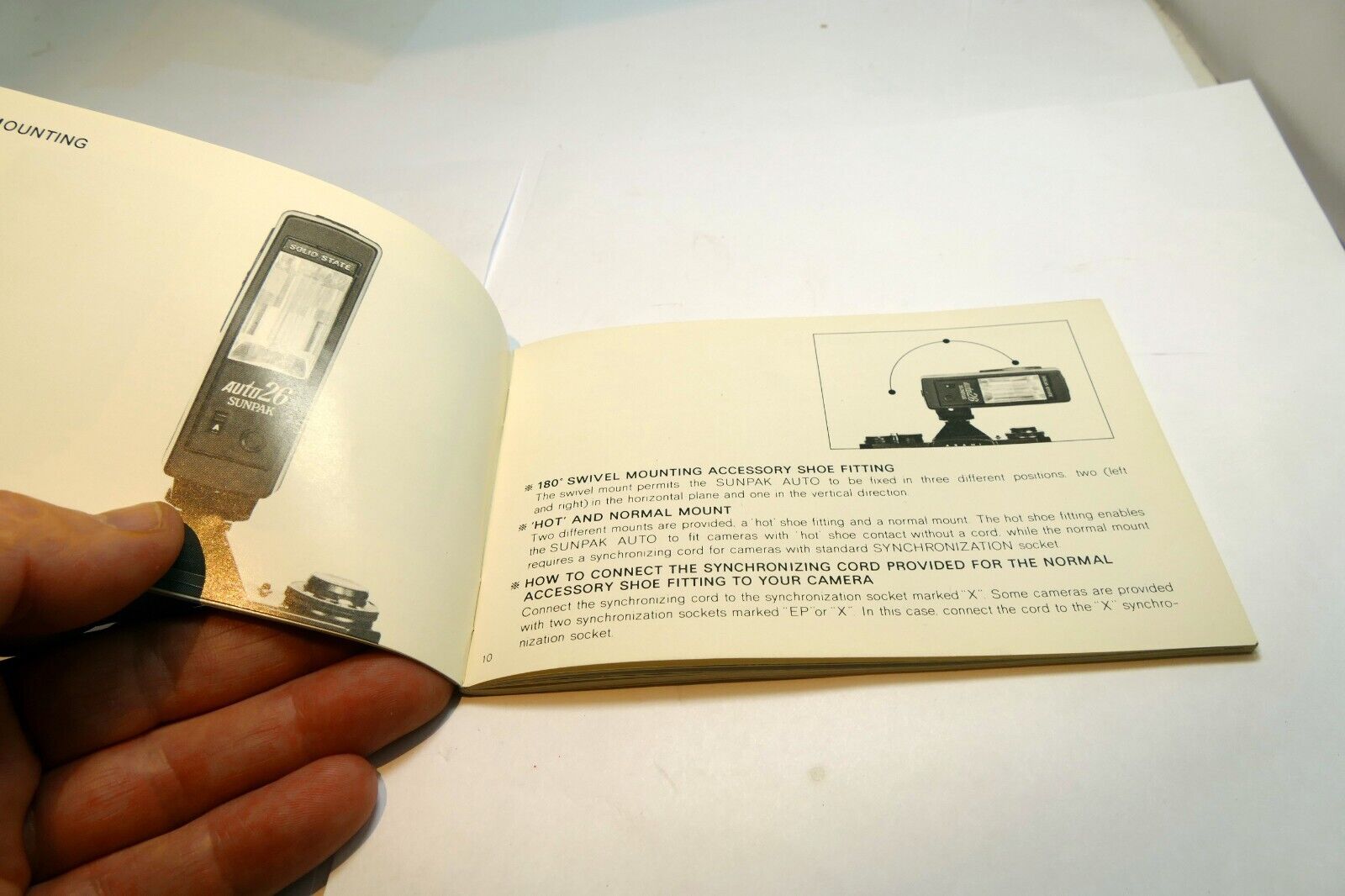 Sunpak Auto 22 26 32 flash Instruction Manual Guide (E) English ES FR