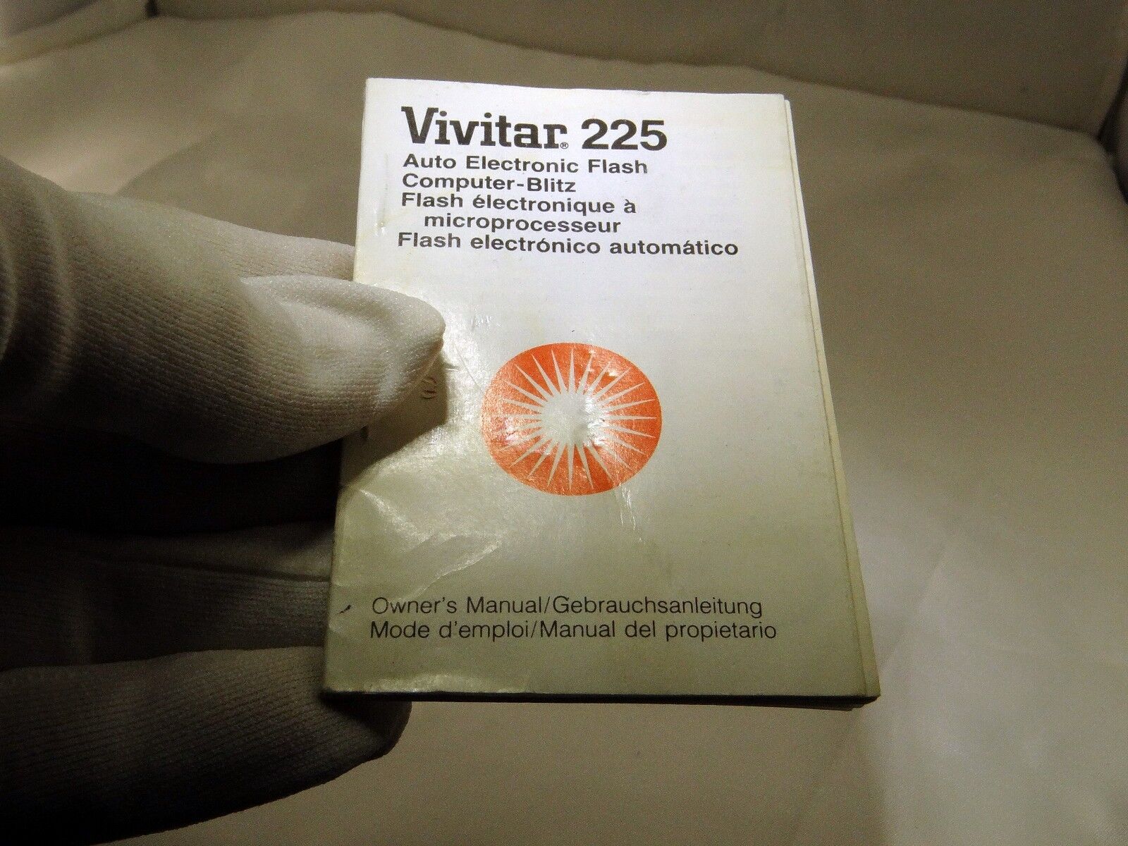 Vivitar 225 Flash  Instruction Manual Guide vintage