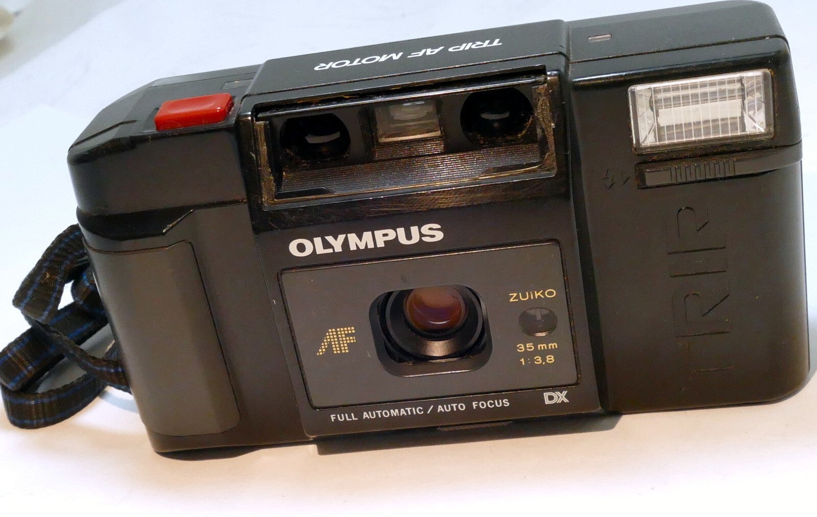Olympus AF Trip Motor 35mm Camera w/ 35mm f3.8 Zuiko Lens - tested works good
