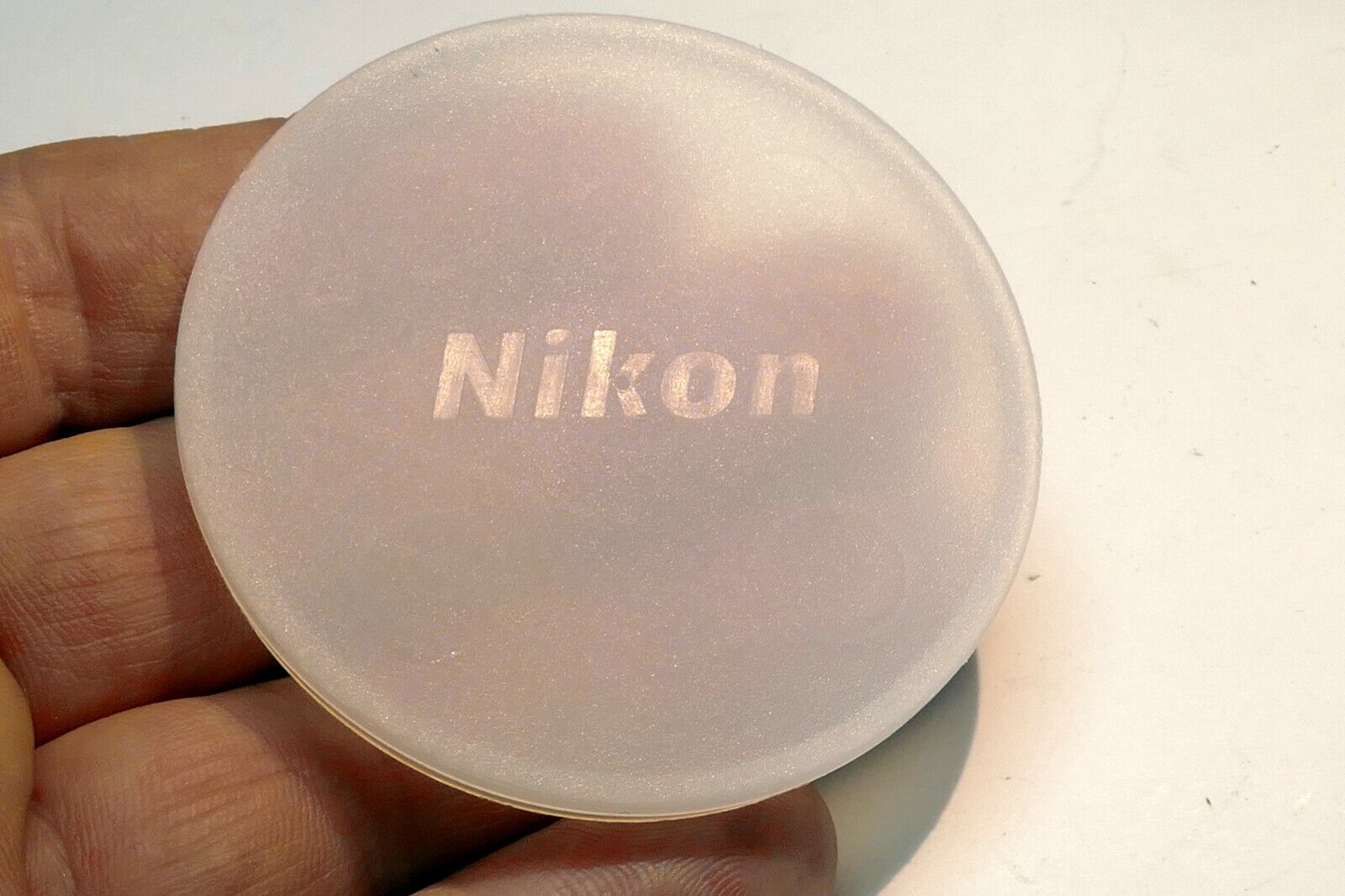 Nikon F White Camera Dust Cap slip on type - vintage