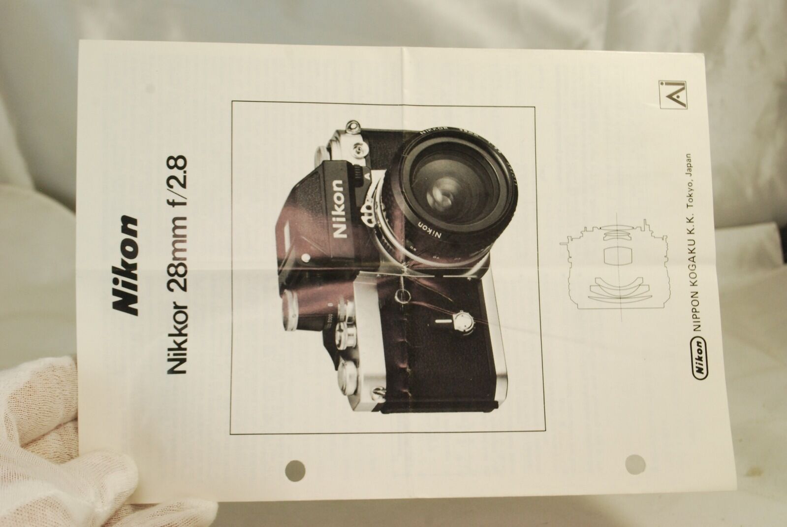 Nikon Nikkor 28mm f2.8 Ai Booklet Lens Manual Guide  7119024